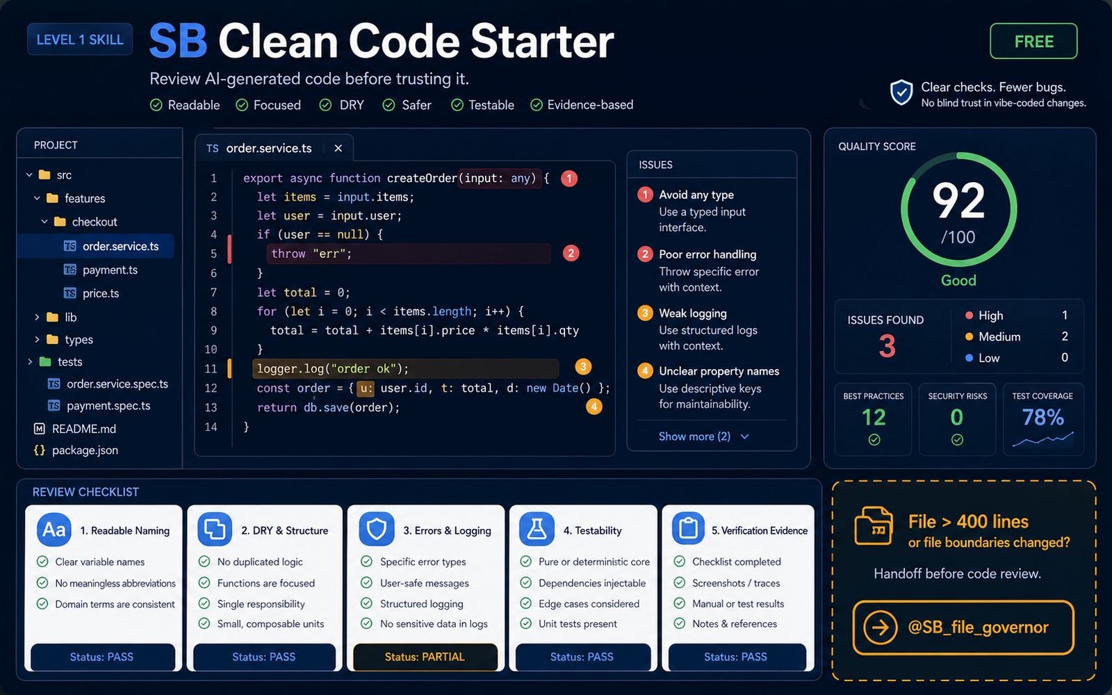 SB Clean Code Starter illustration
